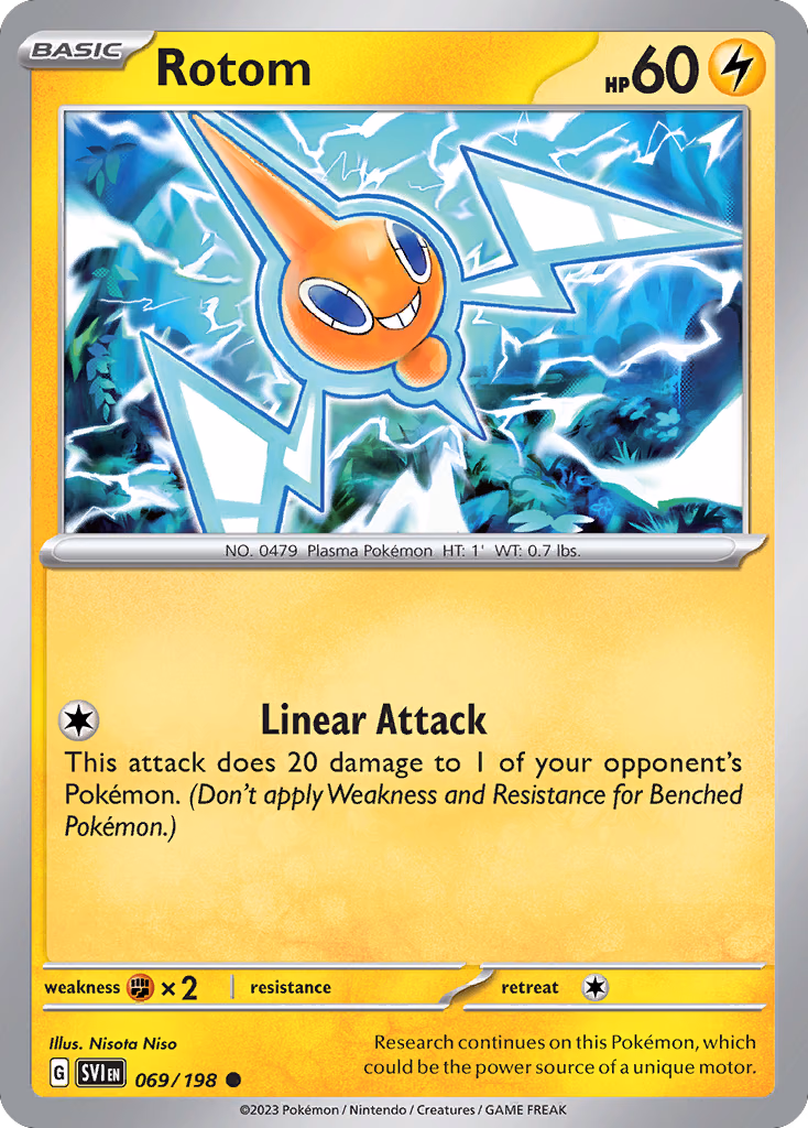 Rotom Pokemon card (069/198, Scarlet & Violet)