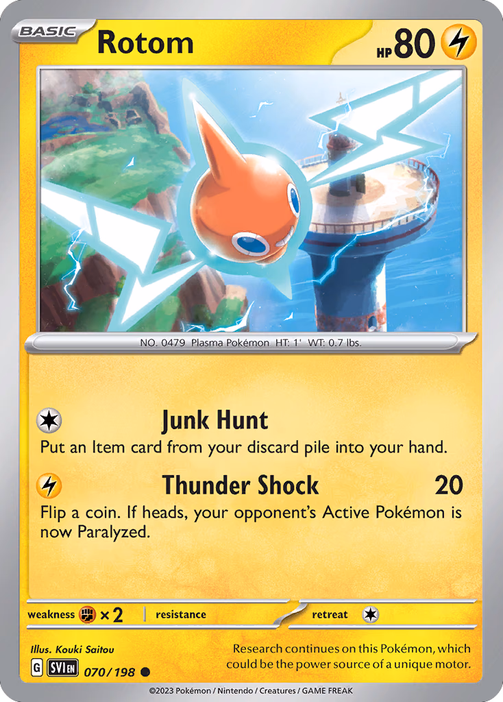 Rotom Pokemon card (070/198, Scarlet & Violet)