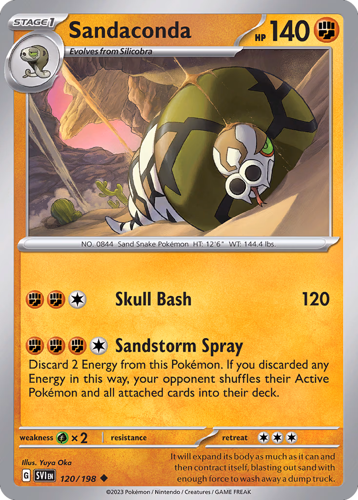 Sandaconda Pokemon card (120/198, Scarlet & Violet)