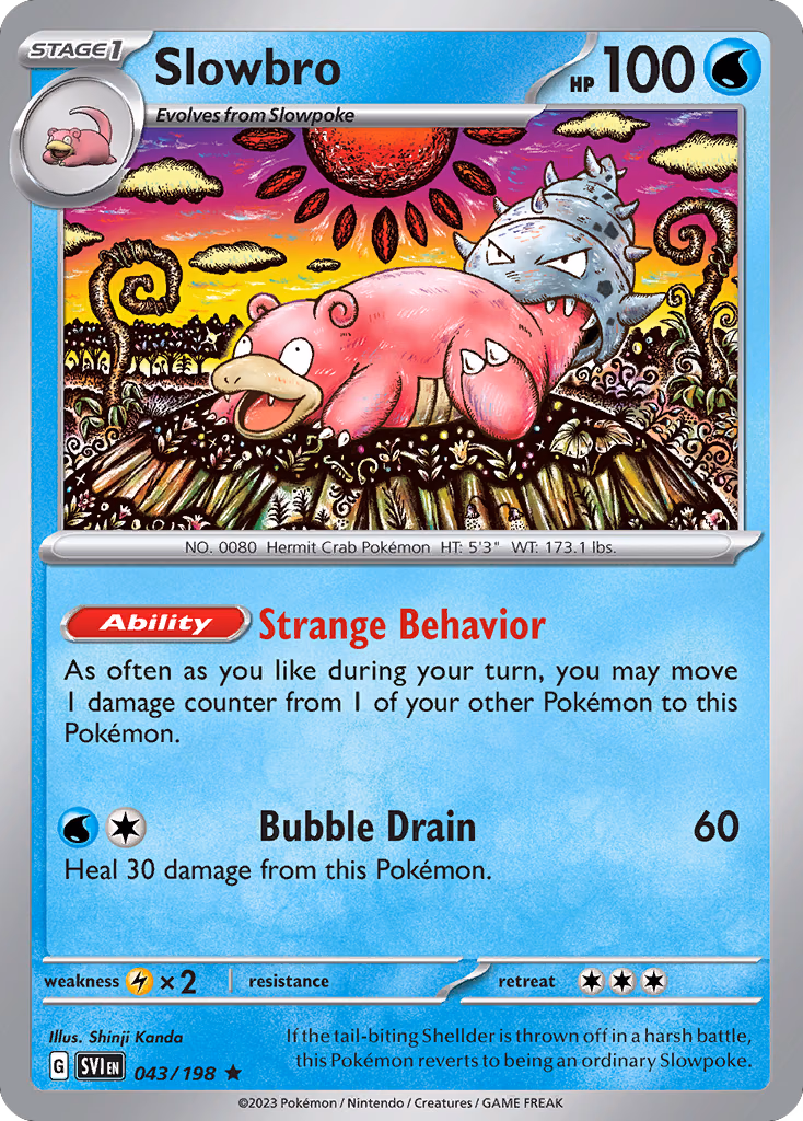 Slowbro Pokemon card (043/198, Scarlet & Violet)