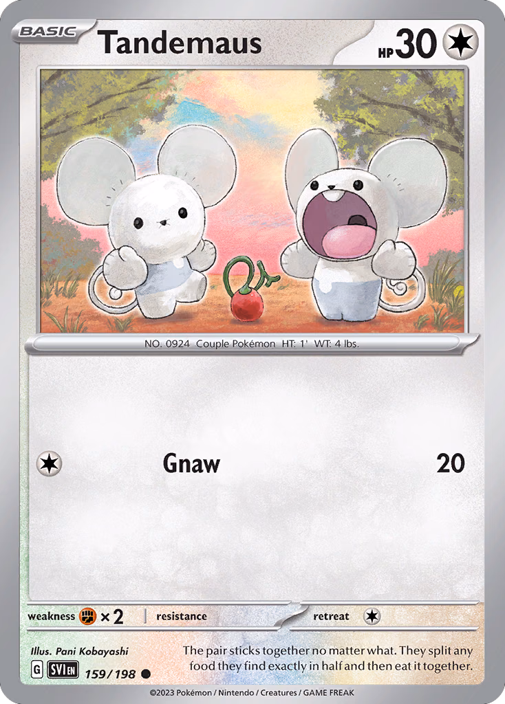Tandemaus Pokemon card (159/198, Scarlet & Violet)
