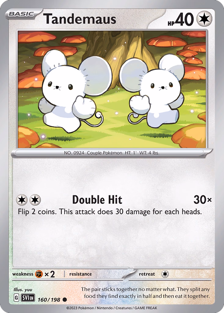 Tandemaus Pokemon card (160/198, Scarlet & Violet)