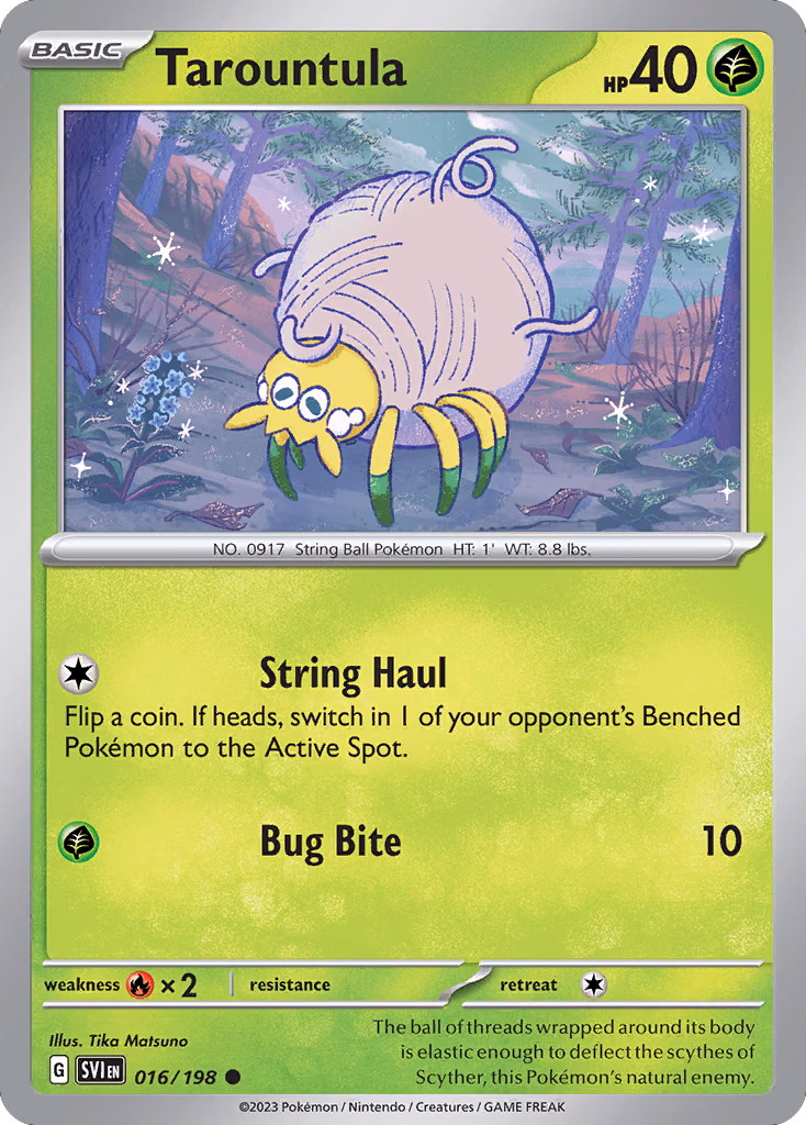 Tarountula Pokemon card (016/198, Scarlet & Violet)