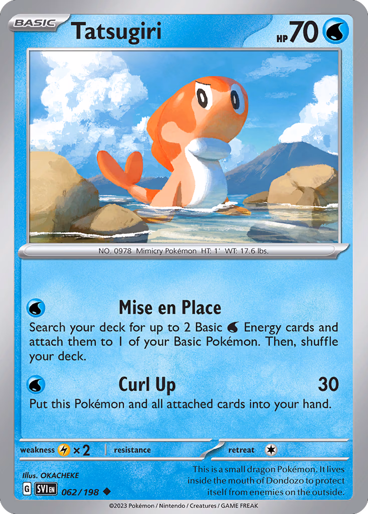 Tatsugiri Pokemon card (062/198, Scarlet & Violet)