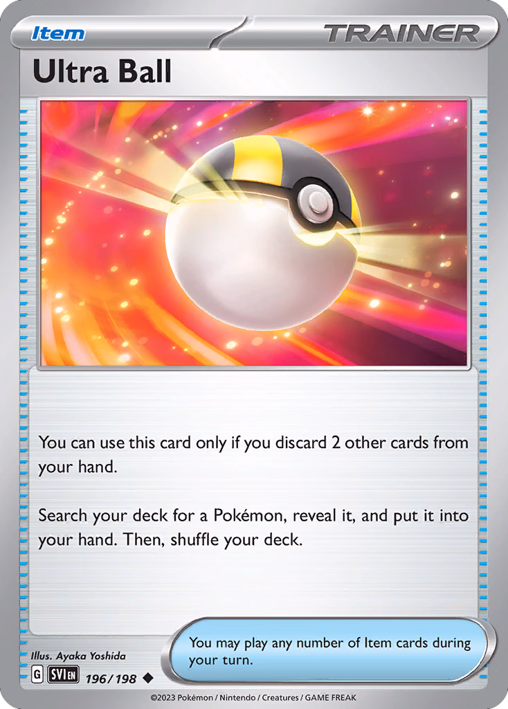 Ultra Ball Pokemon card (196/198, Scarlet & Violet)