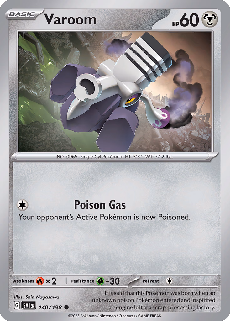 Varoom Pokemon card (140/198, Scarlet & Violet)