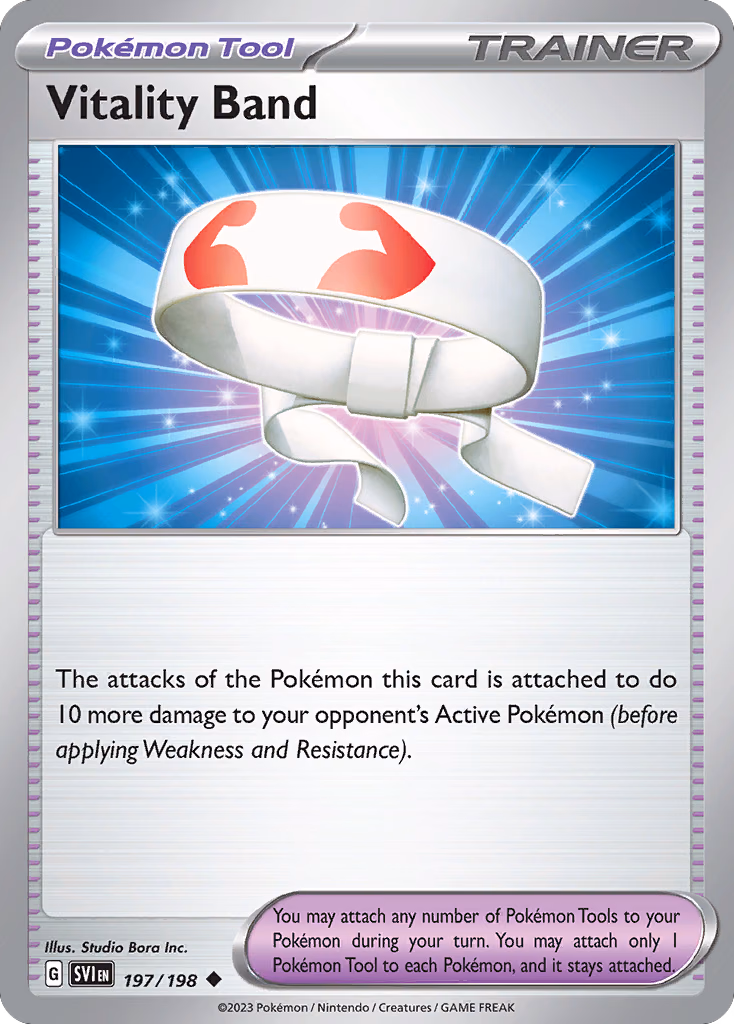 Vitality Band Pokemon card (197/198, Scarlet & Violet)