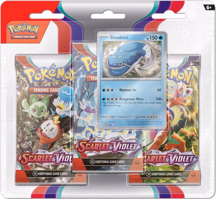 Pokemon Scarlet & Violet 3 Pack Blister [Dondozo]