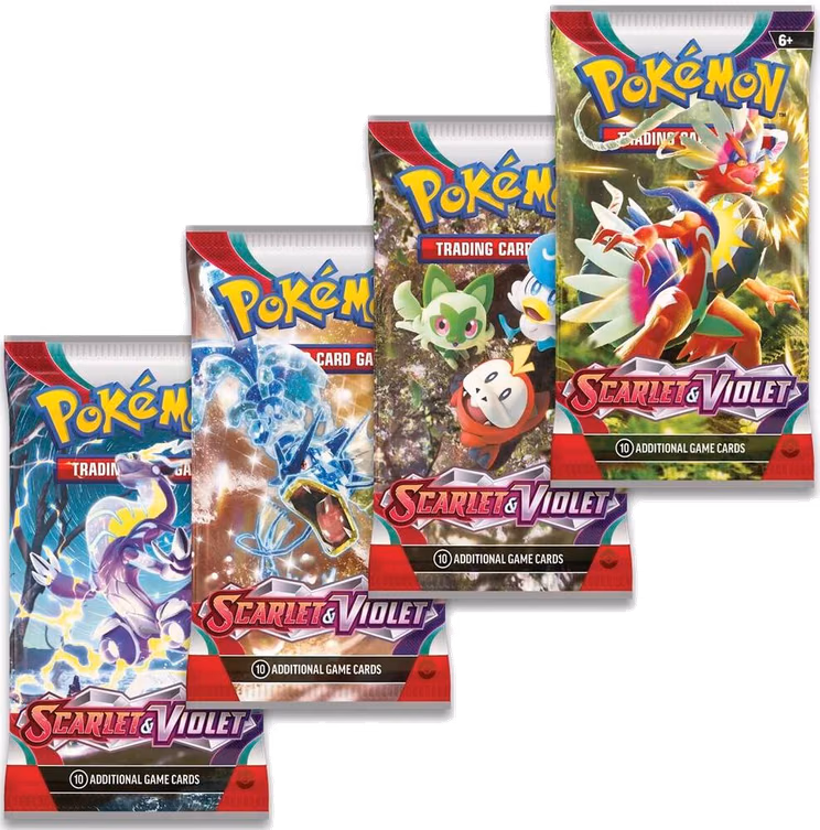Pokemon Scarlet & Violet Booster Pack Art Bundle [Set of 4]