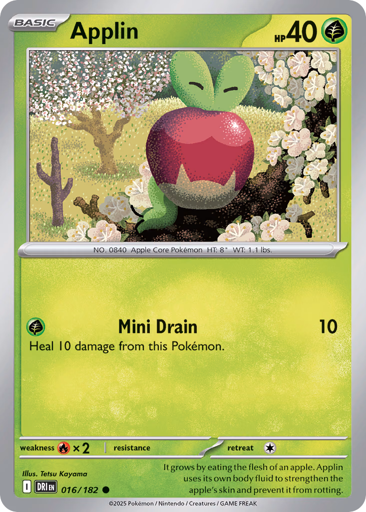 Applin Pokemon card (016/182, Destined Rivals)