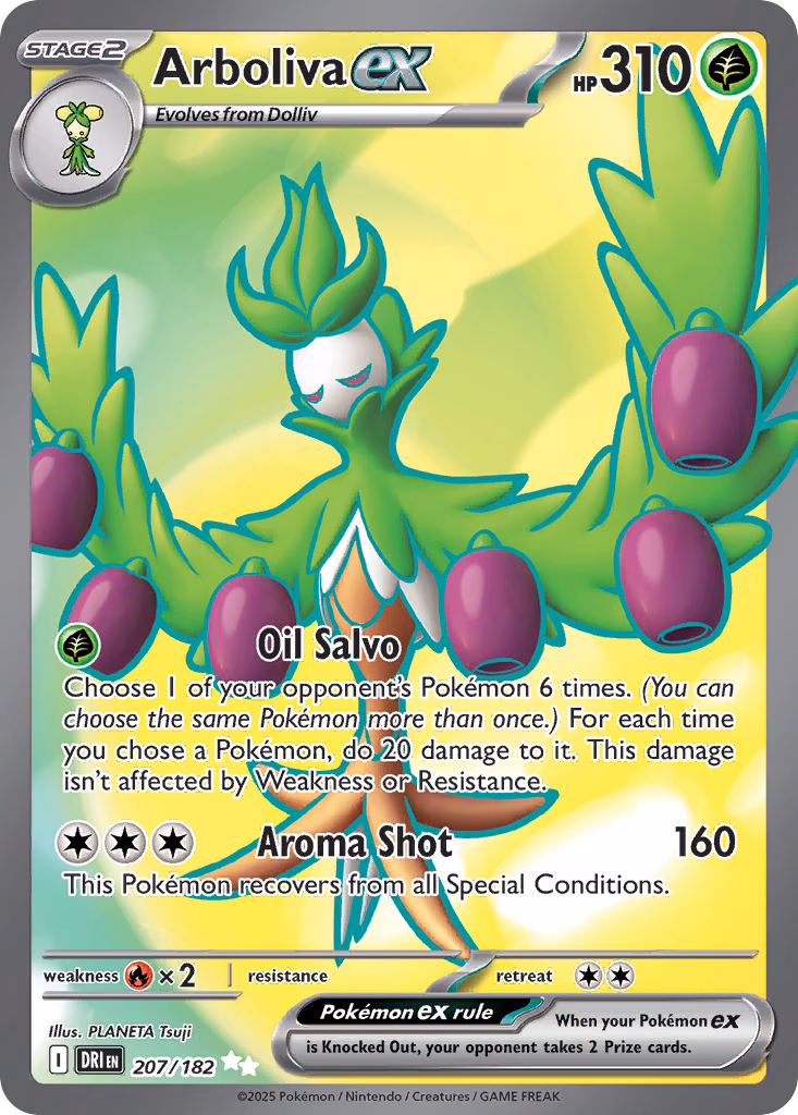 Arboliva ex Pokemon card (207/182, Destined Rivals)