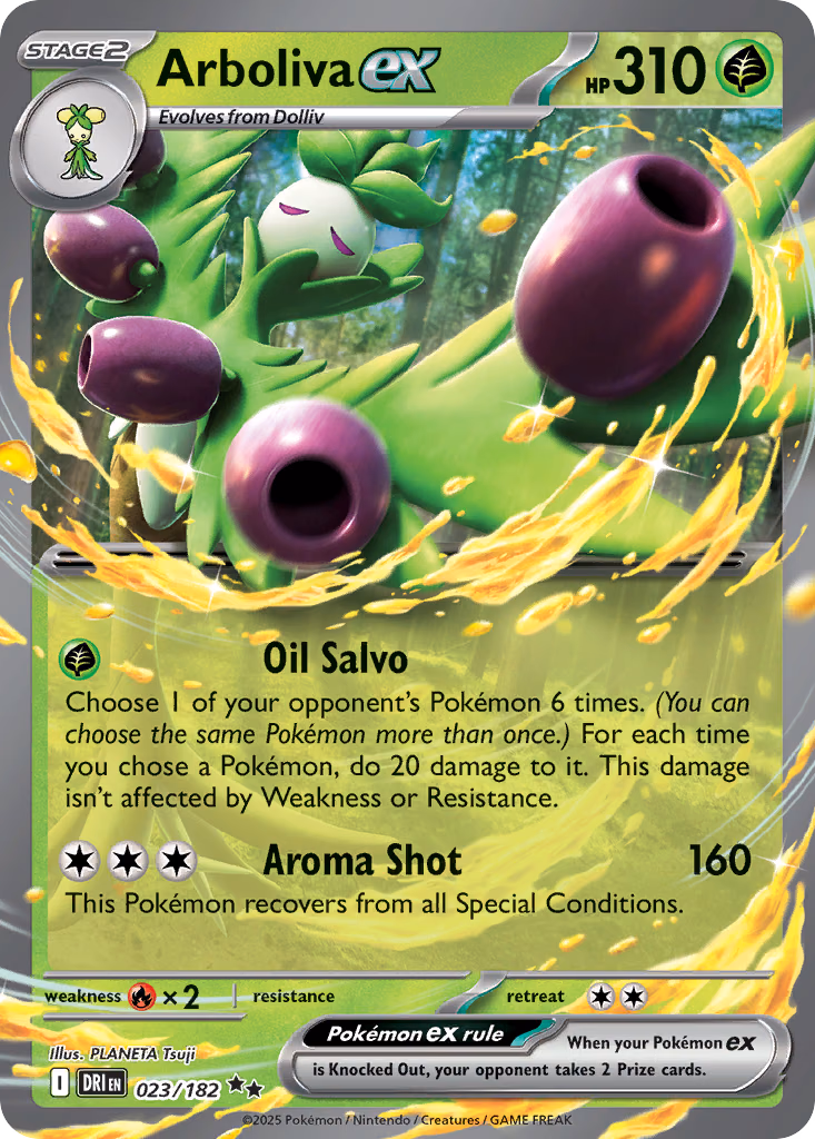 Arboliva ex Pokemon card (023/182, Destined Rivals)