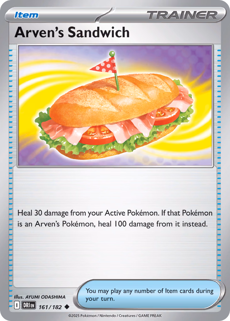 Arven's Sandwich Pokemon card (161/182, Destined Rivals)