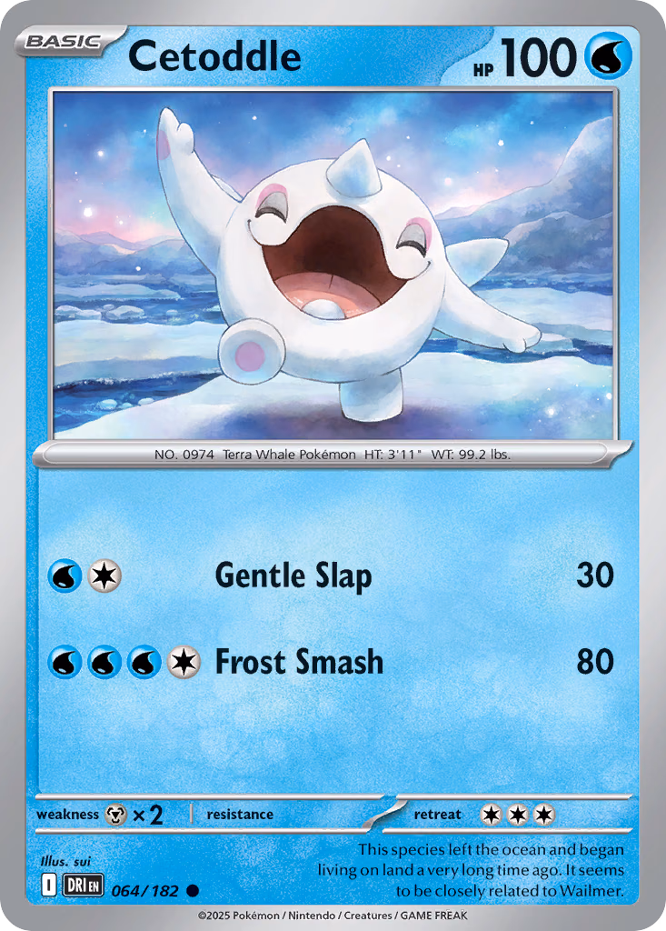 Cetoddle Pokemon card (064/182, Destined Rivals)