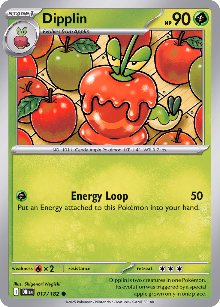 Dipplin Pokemon card (017/182, Destined Rivals)