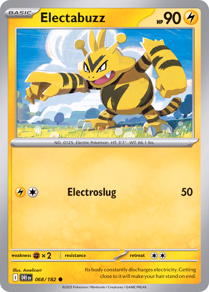 Electabuzz Pokemon card (068/182, Destined Rivals)
