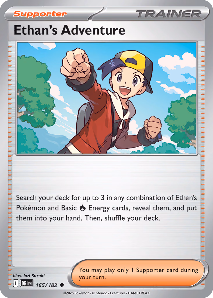 Ethan's Adventure Pokemon card (165/182, Destined Rivals)