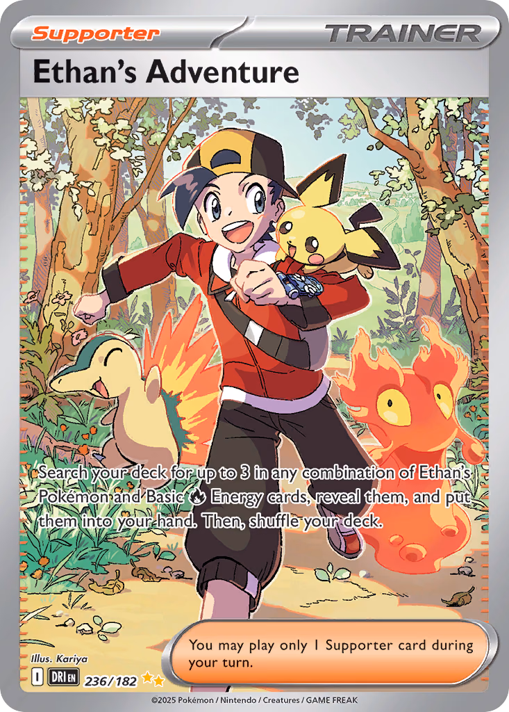 Ethan's Adventure Pokemon card (236/182, Destined Rivals)