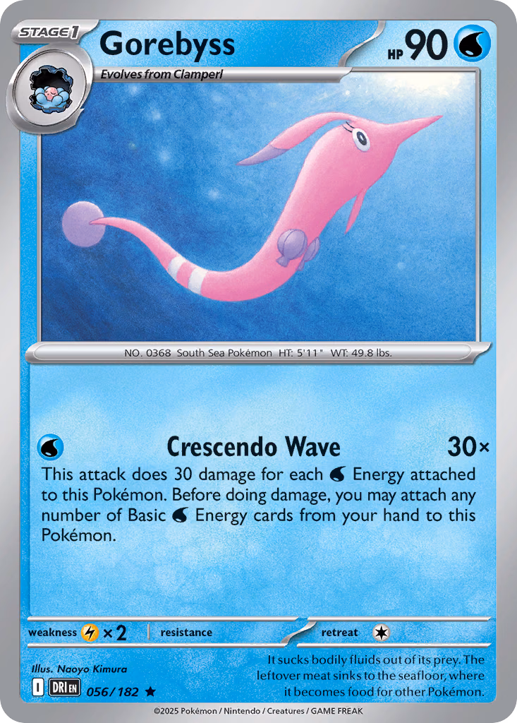 Gorebyss Pokemon card (056/182, Destined Rivals)