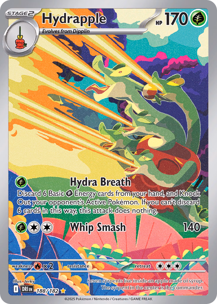 Hydrapple Pokemon card (188/182, Destined Rivals)