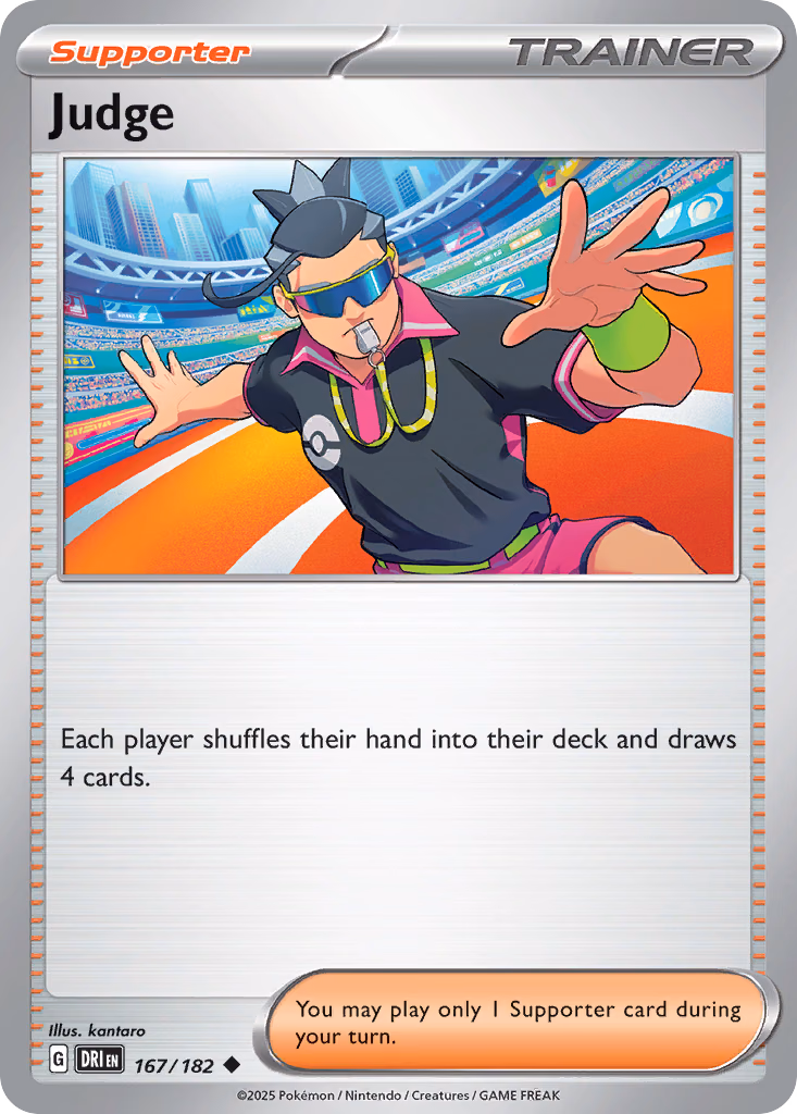 Judge Pokemon card (167/182, Destined Rivals)