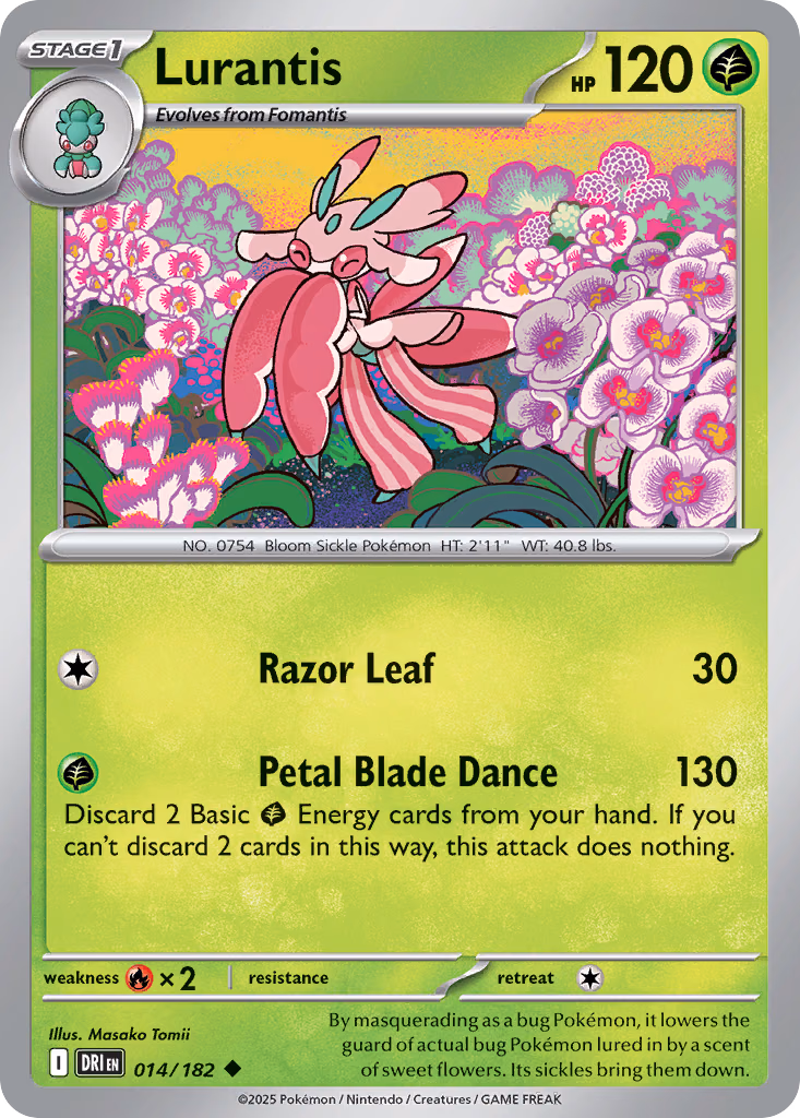 Lurantis Pokemon card (014/182, Destined Rivals)