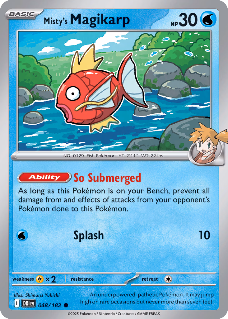 Misty's Magikarp Pokemon card (048/182, Destined Rivals)