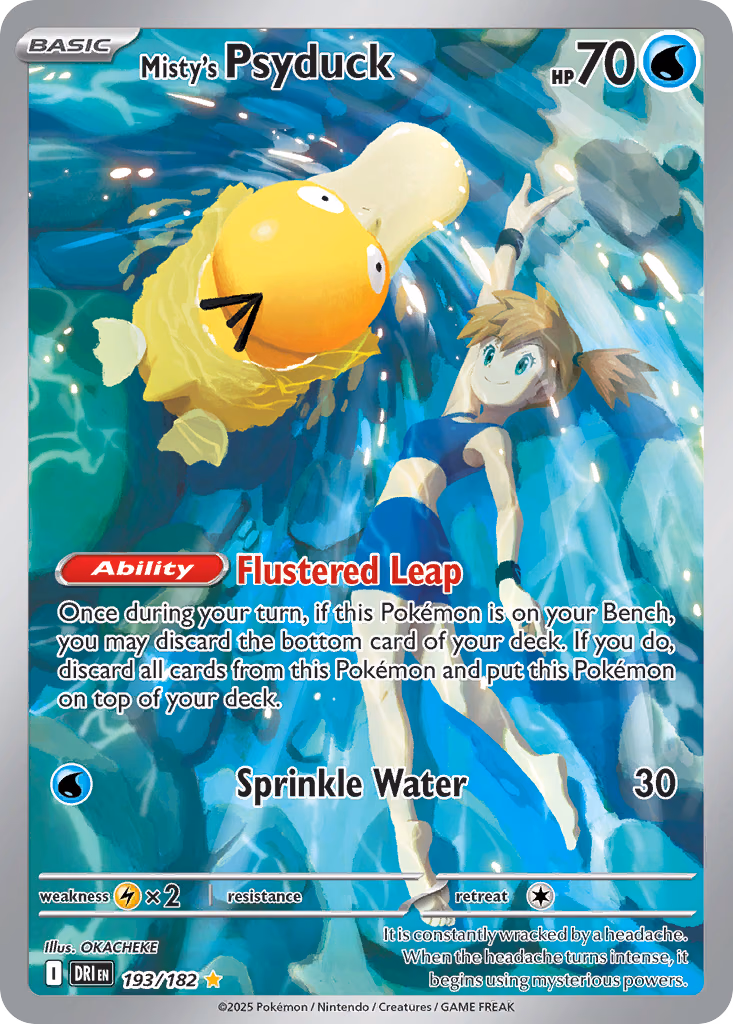 Misty's Psyduck Pokemon card (193/182, Destined Rivals)