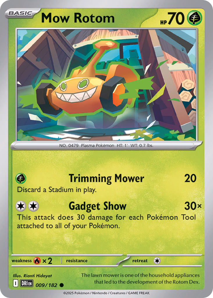Mow Rotom Pokemon card (009/182, Destined Rivals)