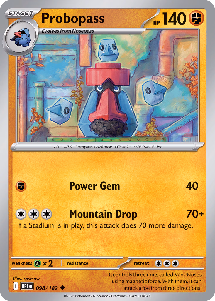 Probopass Pokemon card (098/182, Destined Rivals)