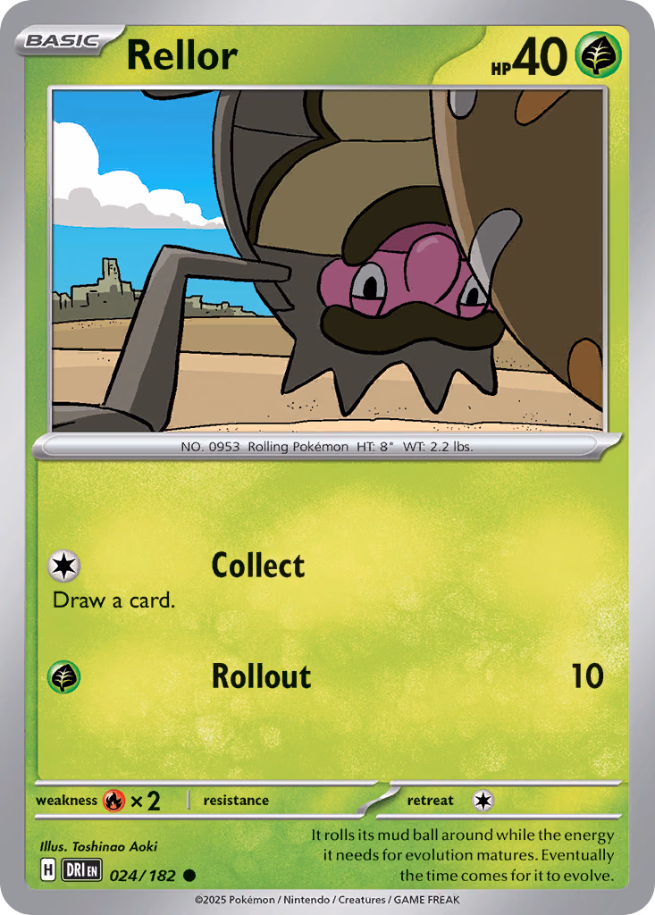 Rellor Pokemon card (024/182, Destined Rivals)