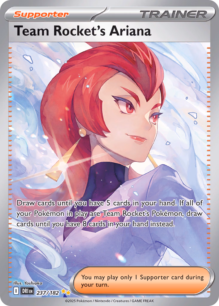 Team Rocket's Ariana Pokemon card (237/182, Destined Rivals)