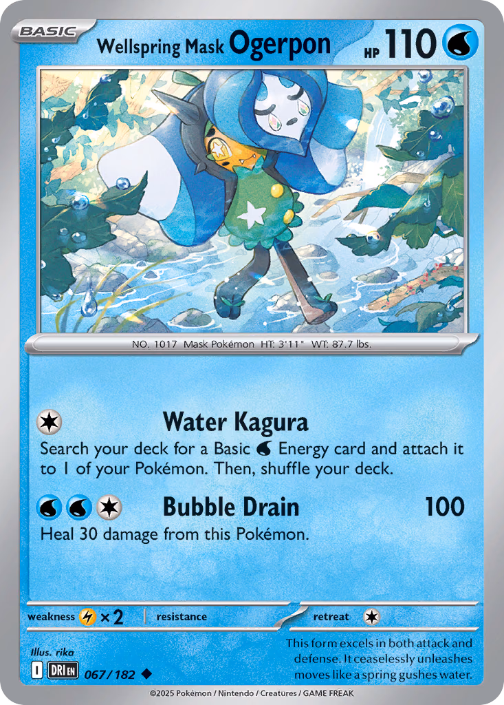 Wellspring Mask Ogerpon Pokemon card (067/182, Destined Rivals)