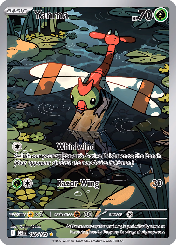 Yanma Pokemon card (183/182, Destined Rivals)