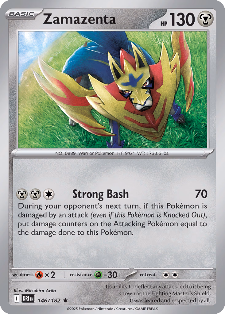 Zamazenta Pokemon card (146/182, Destined Rivals)