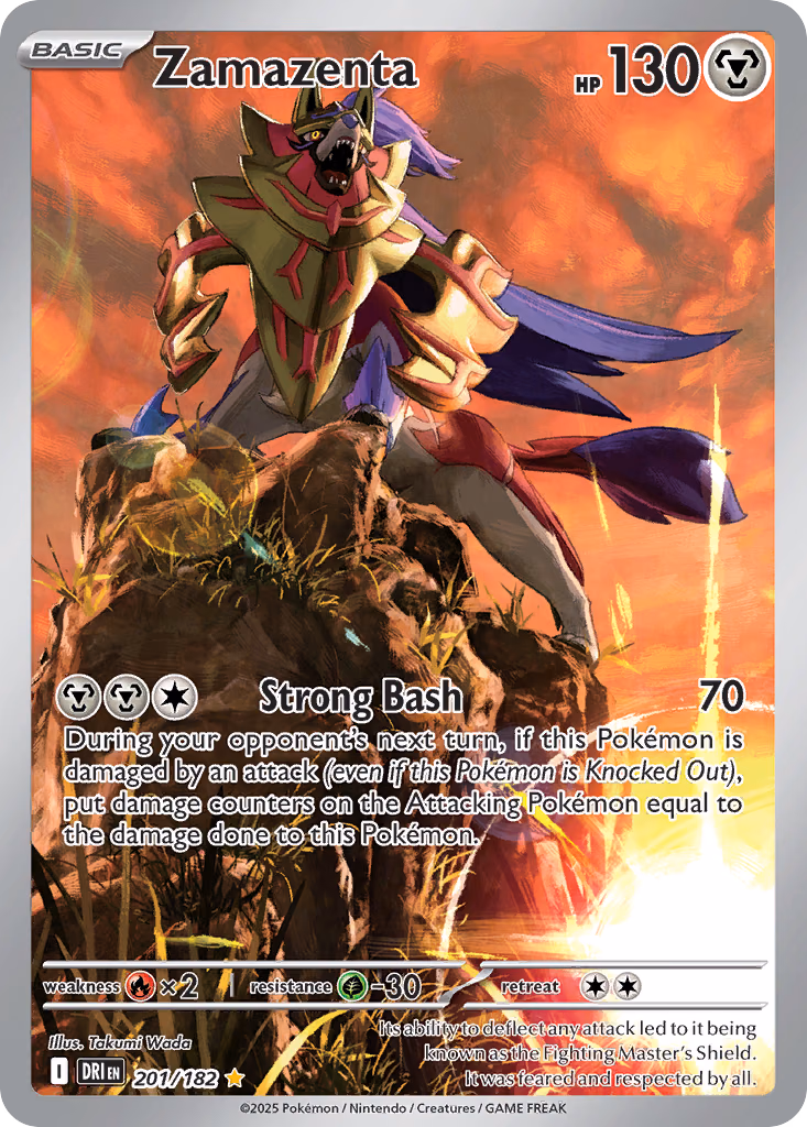 Zamazenta Pokemon card (201/182, Destined Rivals)