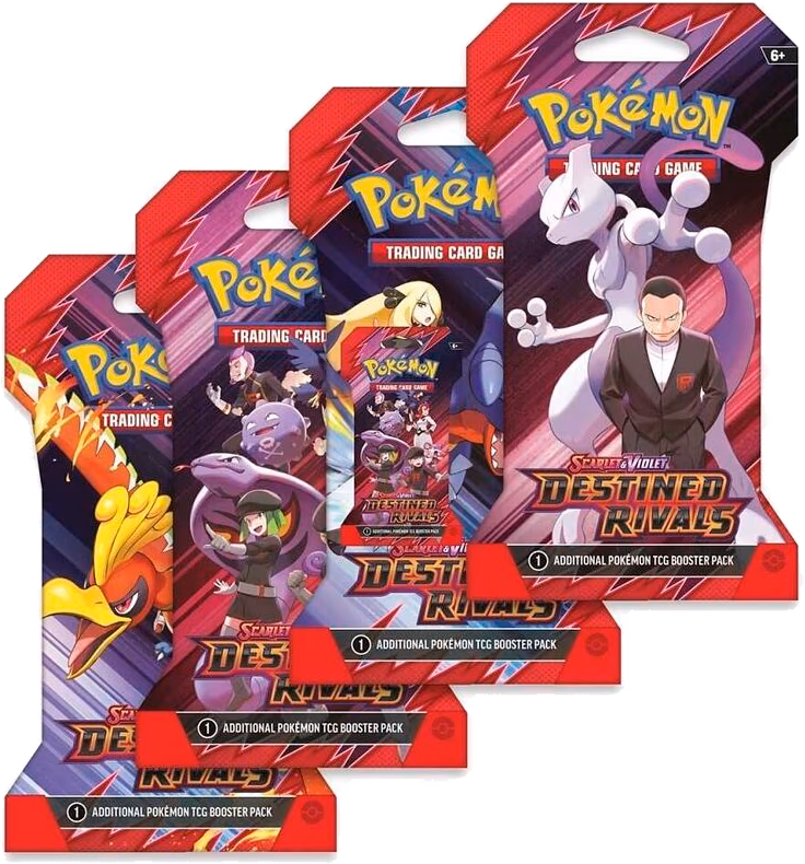 Pokemon Destined Rivals Sleeved Booster Pack Art Bundle [Set of 4]