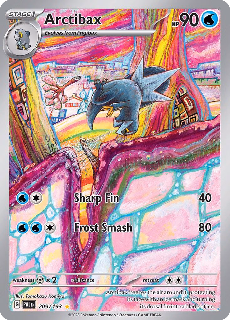 Arctibax Pokemon card (209/193, Paldea Evolved)