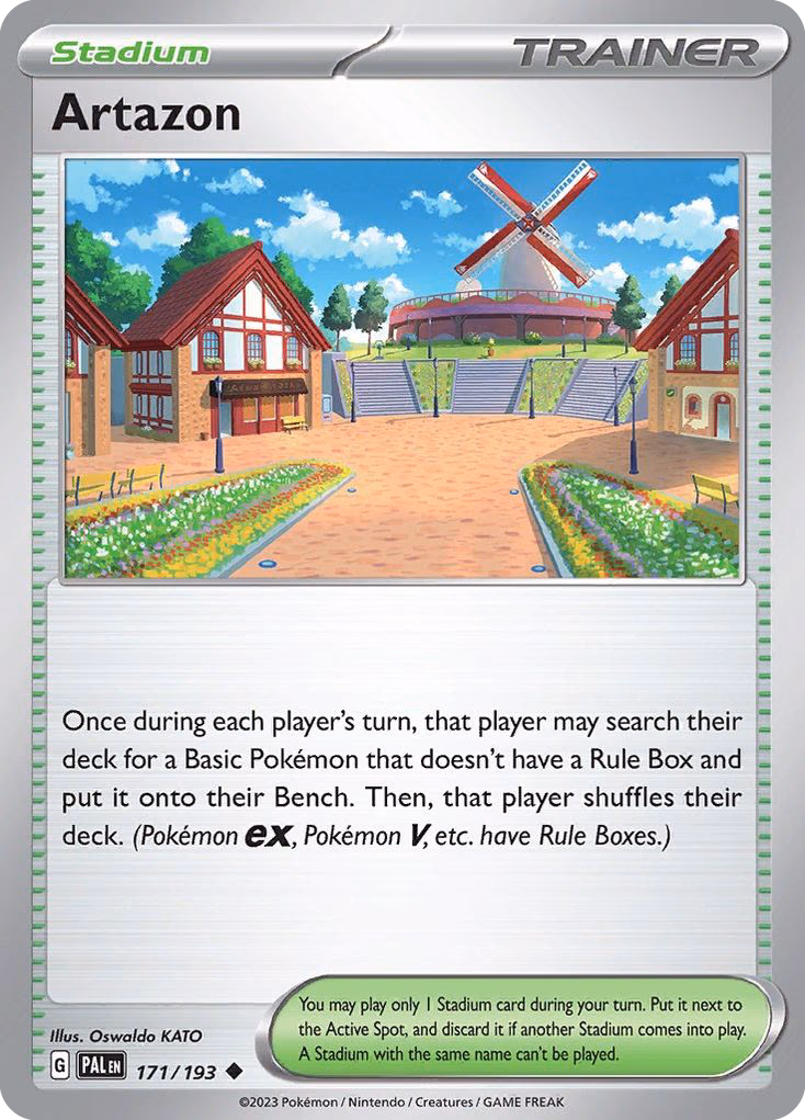 Artazon Pokemon card (171/193, Paldea Evolved)