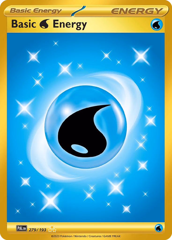 Basic Water Energy Pokemon card (279/193, Paldea Evolved)