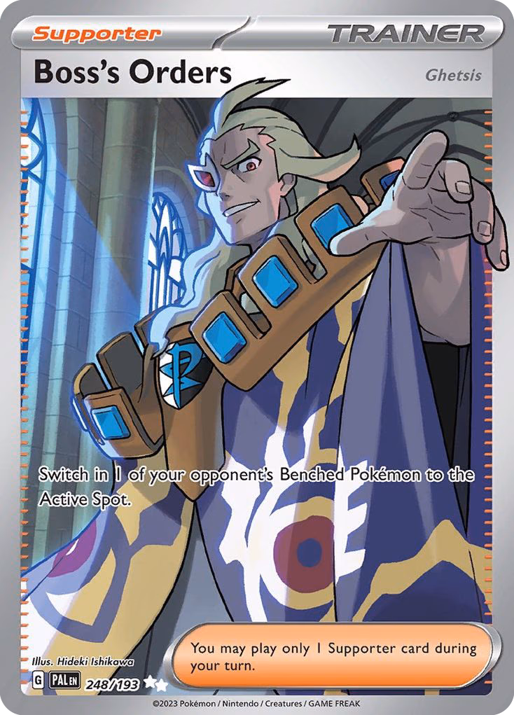Boss's Orders (Ghetsis) Pokemon card (248/193, Paldea Evolved)