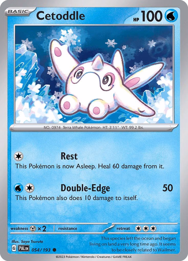 Cetoddle Pokemon card (054/193, Paldea Evolved)