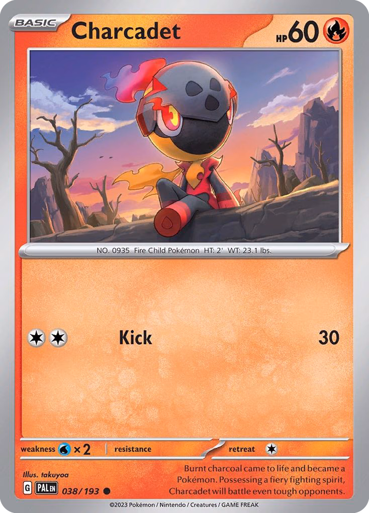 Charcadet Pokemon card (038/193, Paldea Evolved)