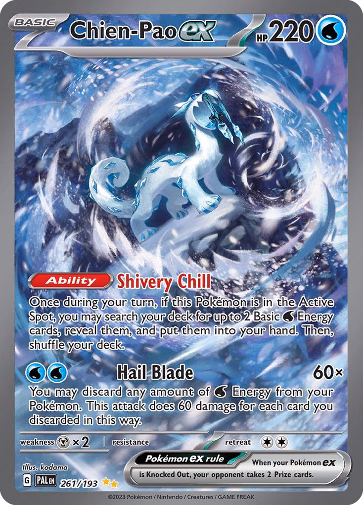 Chien-Pao ex Pokemon card (261/193, Paldea Evolved)