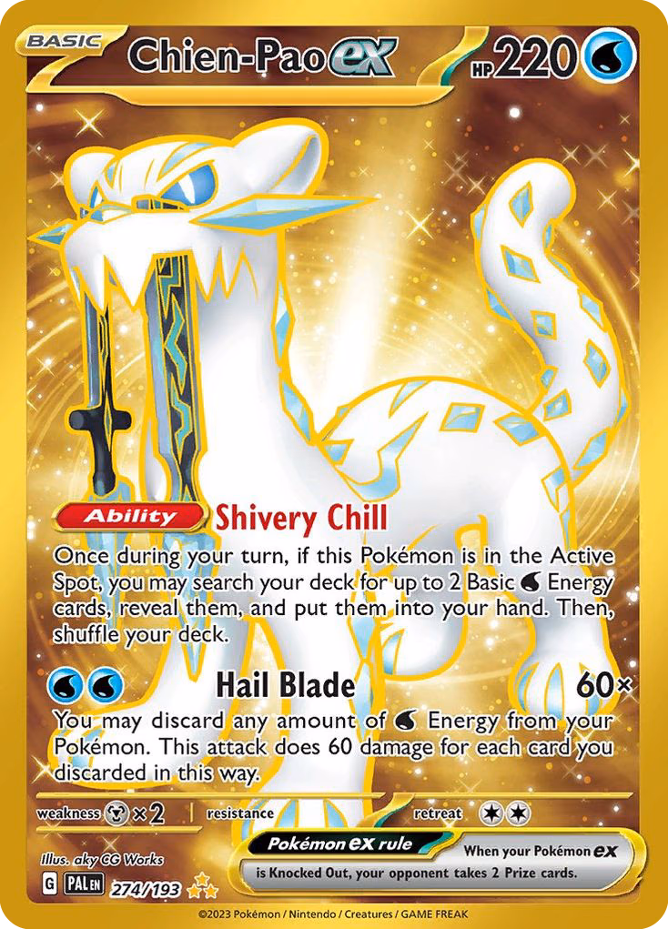 Chien-Pao ex Pokemon card (274/193, Paldea Evolved)