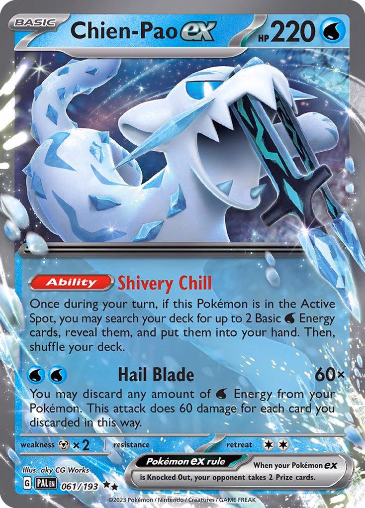 Chien-Pao ex Pokemon card (061/193, Paldea Evolved)
