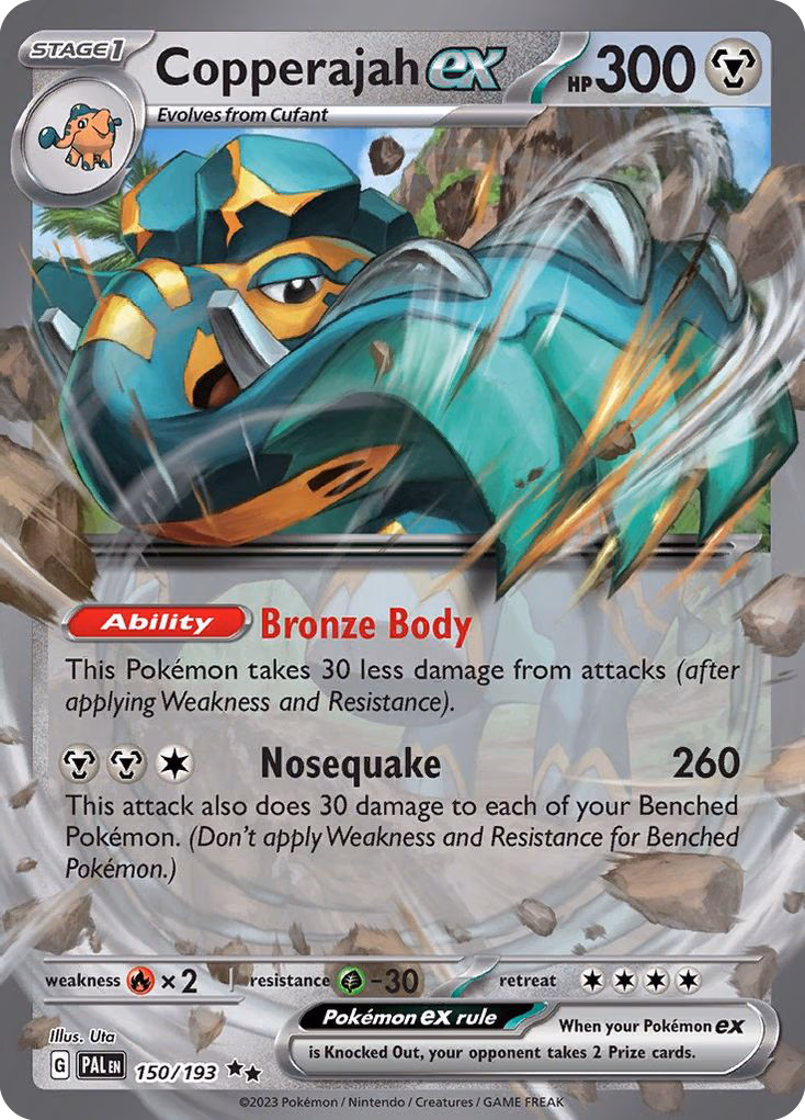 Copperajah ex Pokemon card (150/193, Paldea Evolved)