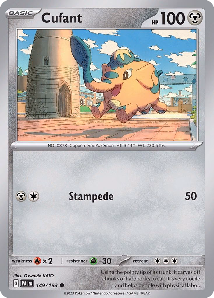 Cufant Pokemon card (149/193, Paldea Evolved)