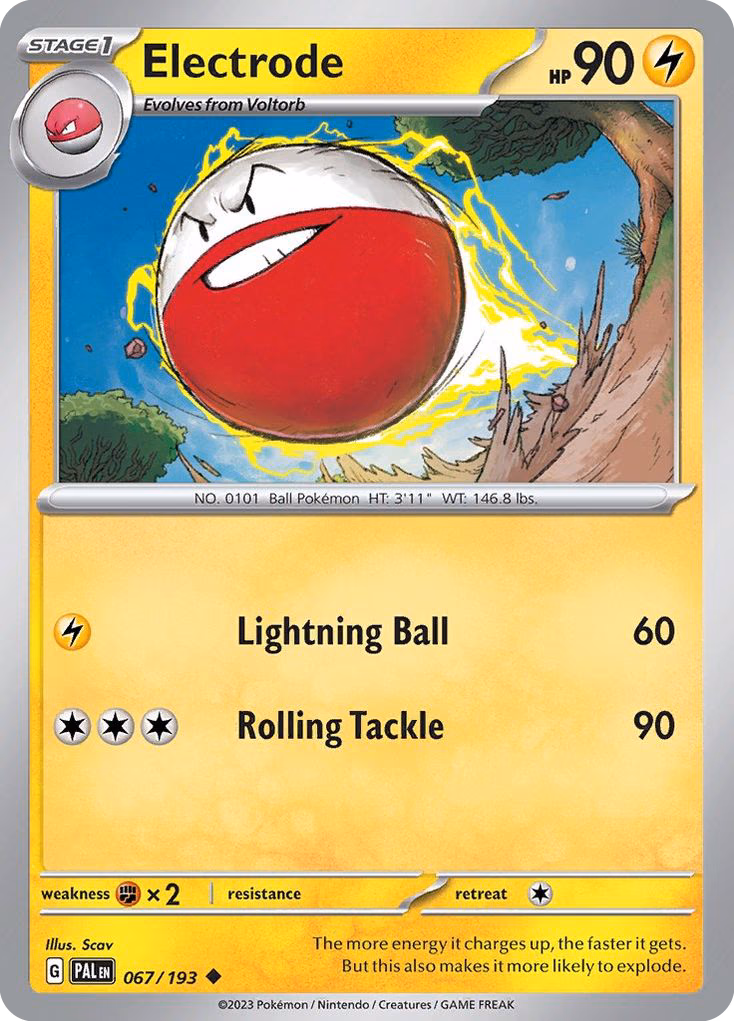 Electrode Pokemon card (067/193, Paldea Evolved)