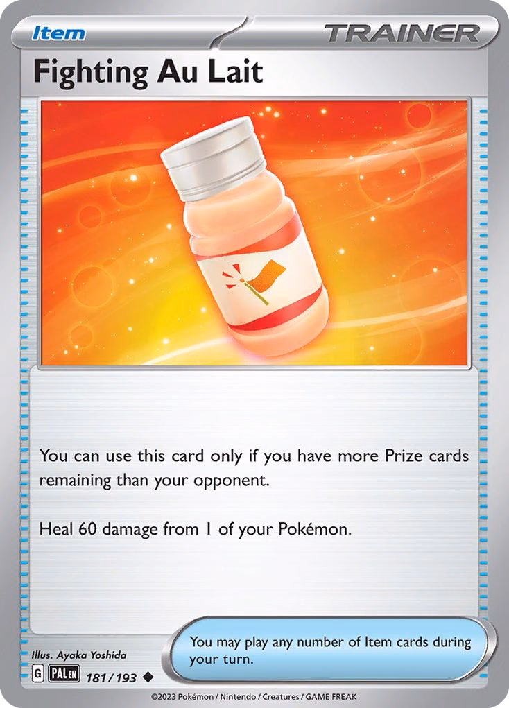 Fighting Au Lait Pokemon card (181/193, Paldea Evolved)